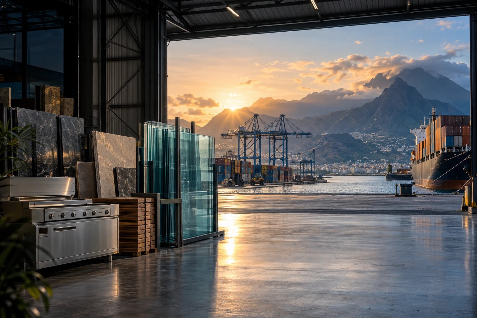 Activité portuaire illustrant un projet d’import à La Réunion